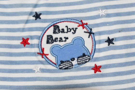 Sky Blue 5 Pc  Bear Baby Clothes Set Sleepsuit Bodysuit Hat Mittens Bib