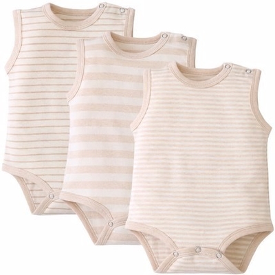 Spring / Summer Organic Cotton Sleeveless Baby Clothes Newborn Romper