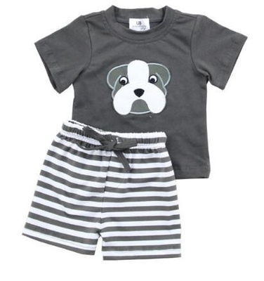 Raglan Sleeve Unisex Baby Summer Clothes Screen Prints 3D Ears With Pocket