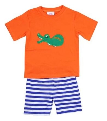 Raglan Sleeve Unisex Baby Summer Clothes Screen Prints 3D Ears With Pocket