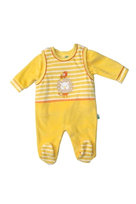 100% Polyester Newborn Long Sleeve Vests Baby Velour Sleepsuit Antibacterial